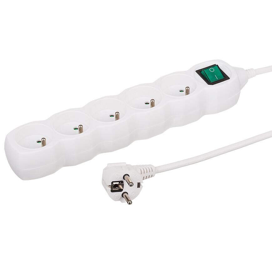 Predlžovací kábel 5G 3X1 Z/U 1,5M 35515 biely