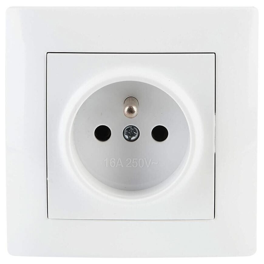 Zásuvka jednoduchá WESA biela