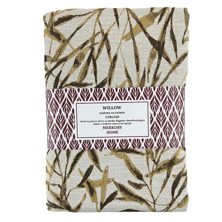 Záves na páske Willow horčicový  138x260