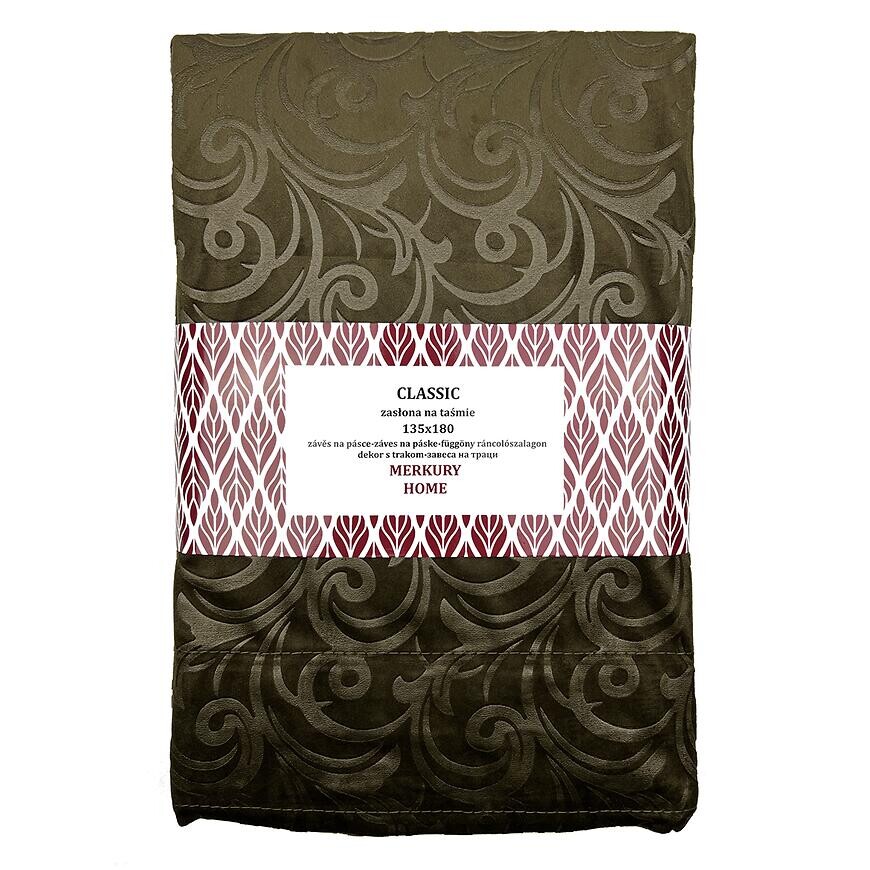 Záves Classic na páske 135x180 svetlohnedá Merkury Home