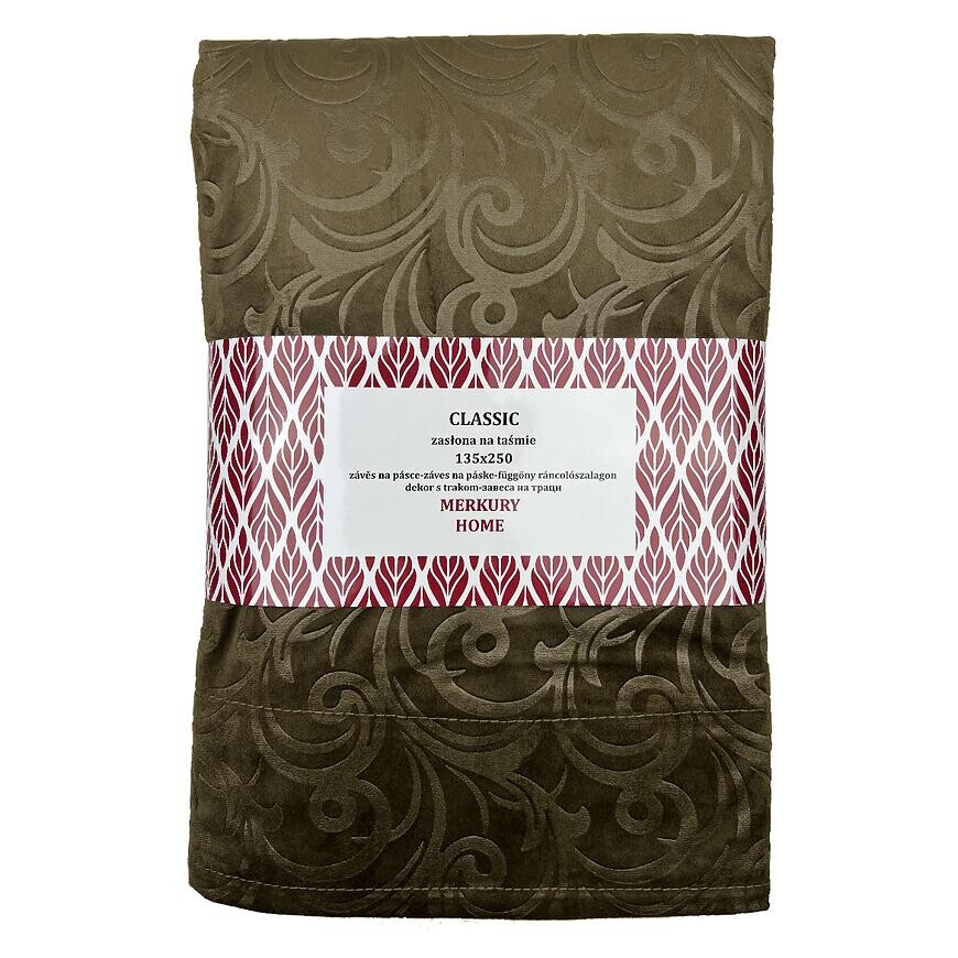 Záves Classic na páske 135x250 svetlohnedá Merkury Home