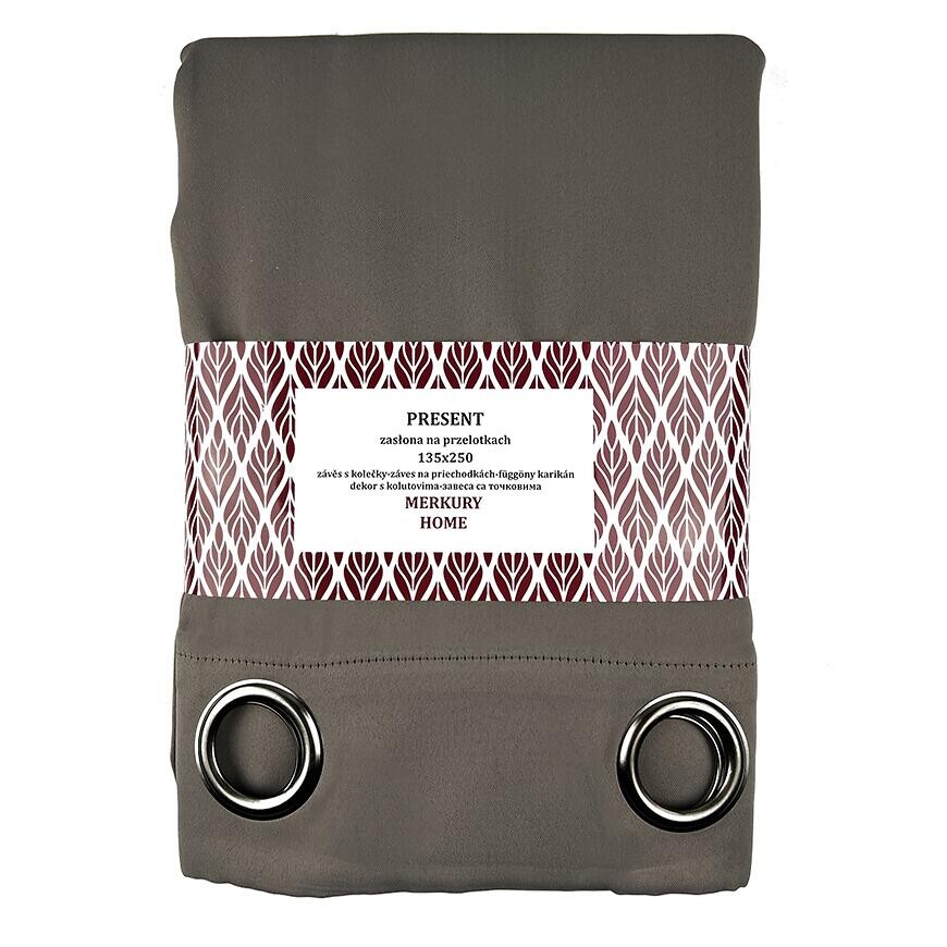 Záves Present na priechodkách 135x250 svetlohnedá Merkury Home