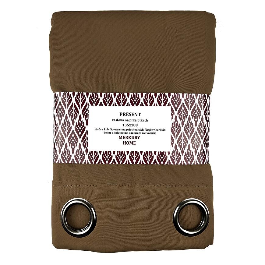 Záves Present na priechodkách 135x180 horčicová Merkury Home