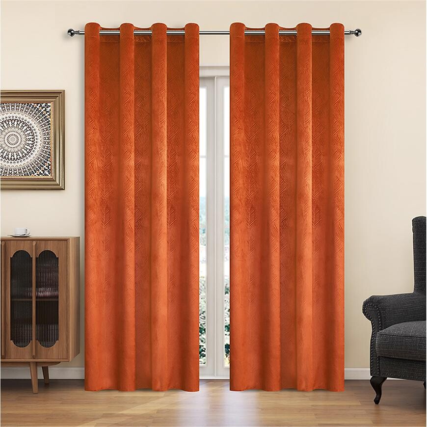 Závesový materiál YC11940/200G/116 oranžový 280 cm Tovar na mieru