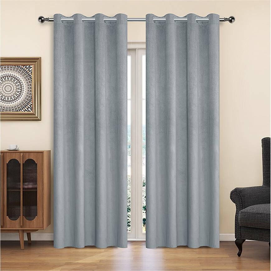 Závesový materiál YC11933/200G/136 jasny sivá 150 cm Tovar na mieru