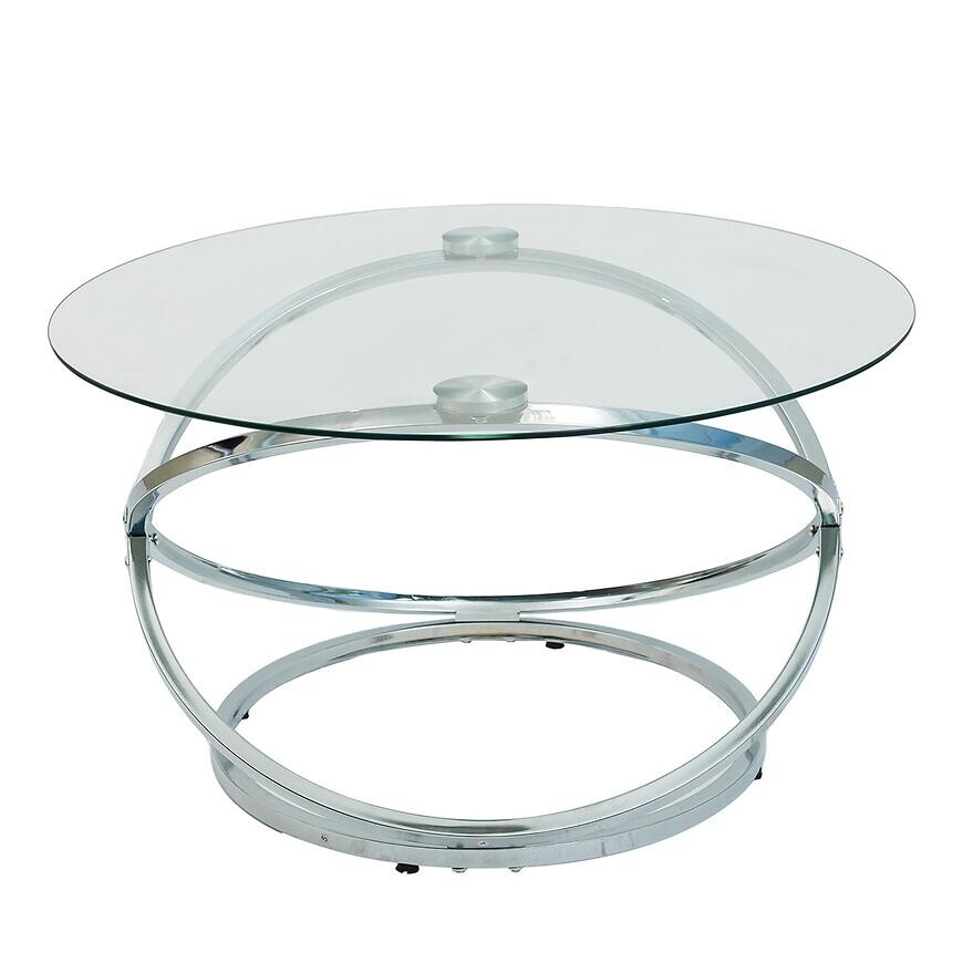 Konferenčný Stolík Pmc-24015 Chróm/Sklo