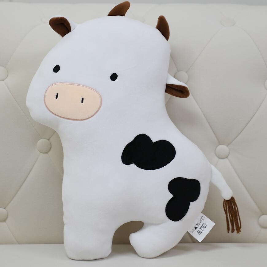 Vankúš Krava 45x30 cm biely