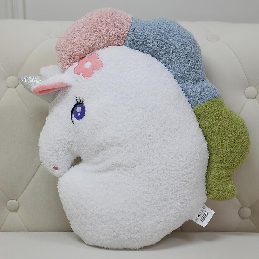 Vankúš Jednorožec 44x47 cm biely