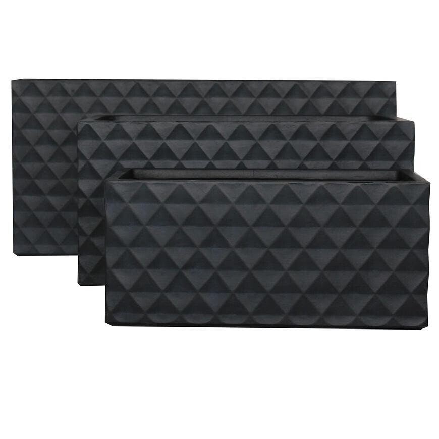 Kvetináč LT24660-3S 80x37x37 P37A tmavosivý