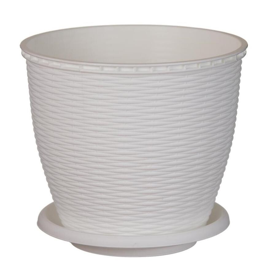 Kvetináč  RATTAN 2,75 L biely
