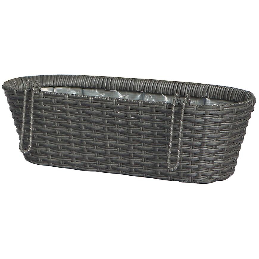 Balkónový kvetináč ratan 9111 15x19x50 cm