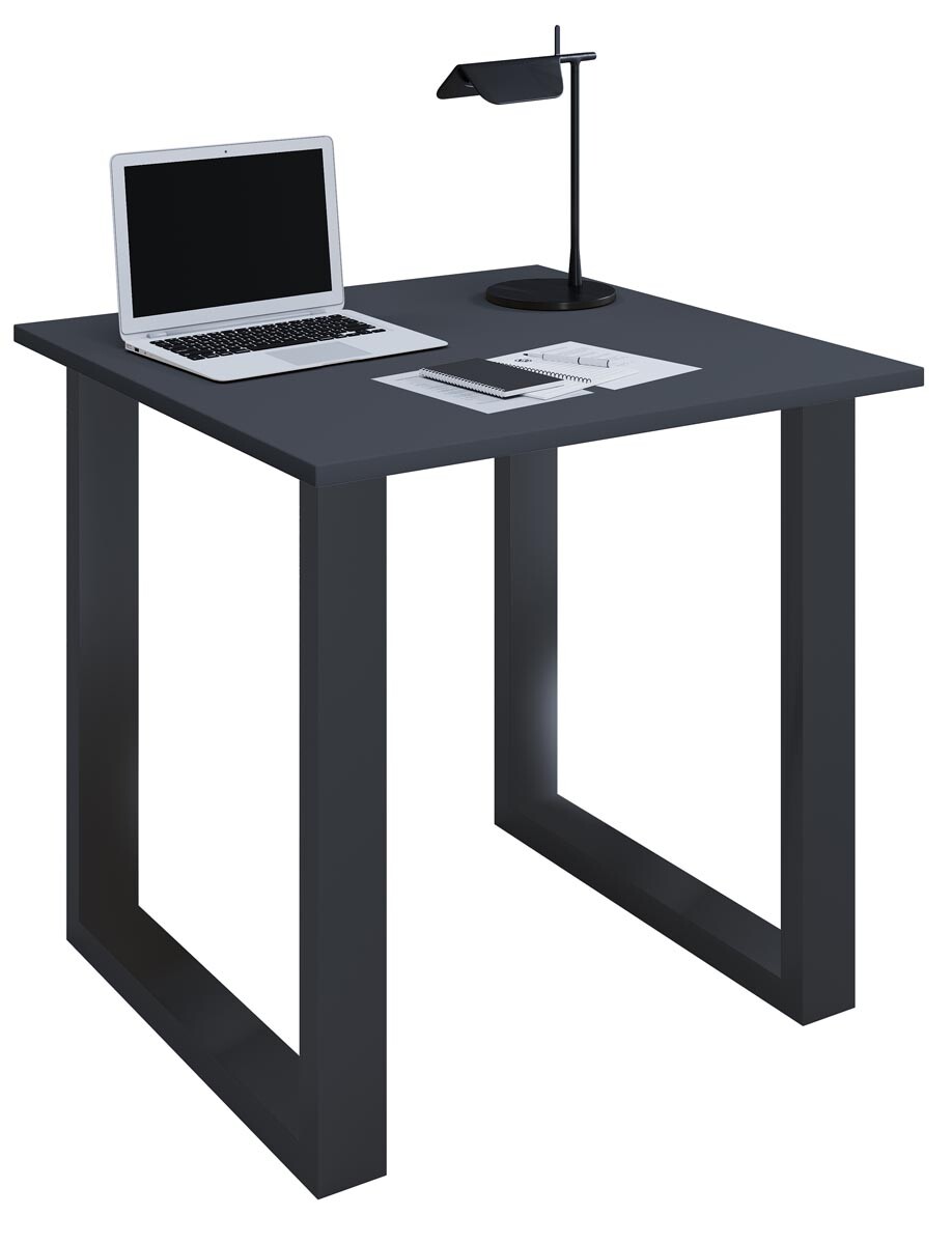 Stôl Lona 80x80 s nohami v tvare U, antracit