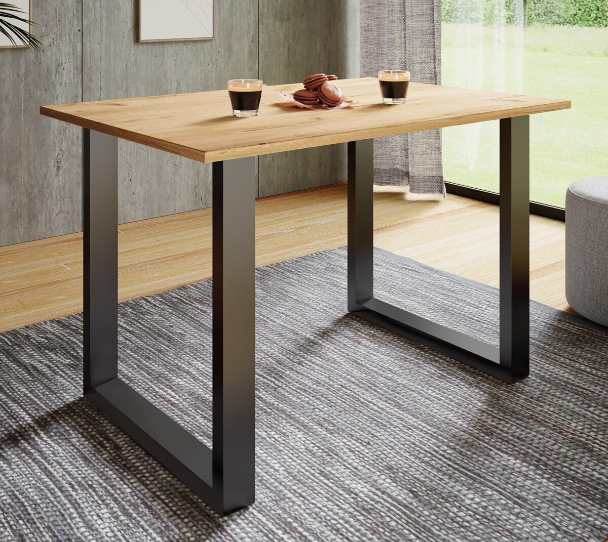 Jedálenský stôl Xona 110x80 s U-nohami, medový dub