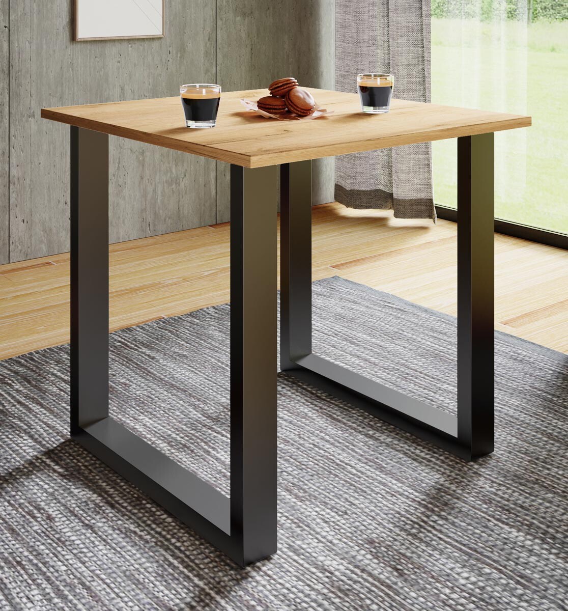 Jedálenský stôl Xona 80x50 s U-nohami, medový dub