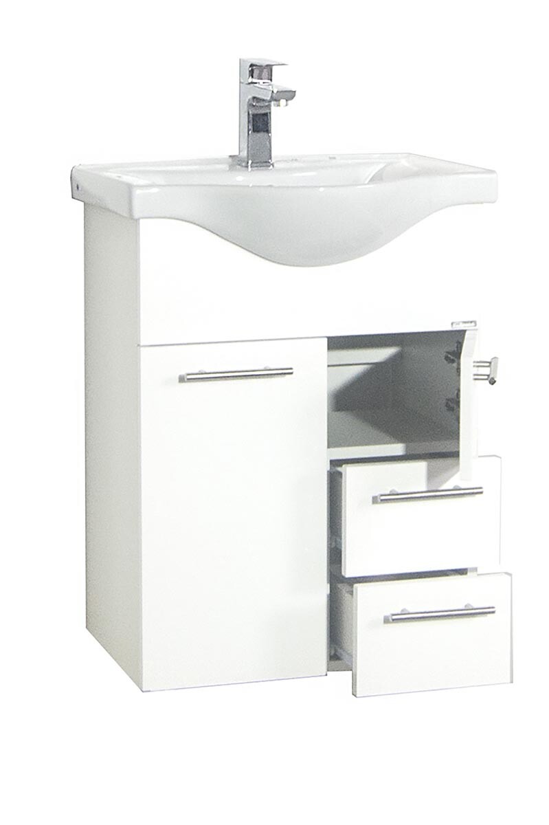 2-dielna umývadlová skrinka Lisalo L, biela