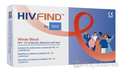 Meril HIVFIND Test samotest na detekciu protilátok HIV 1/2 z krvi, set