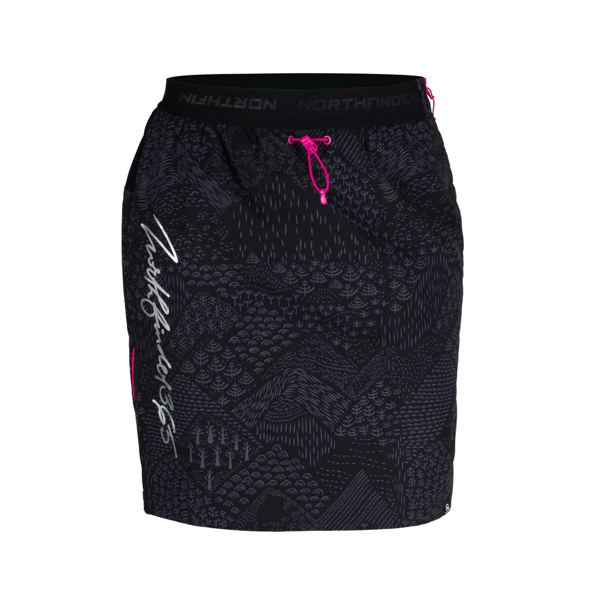 Northfinder JARABA 3 dámska sukňa black print SU-45603SKP-384 Veľkosť: S 8584153433523