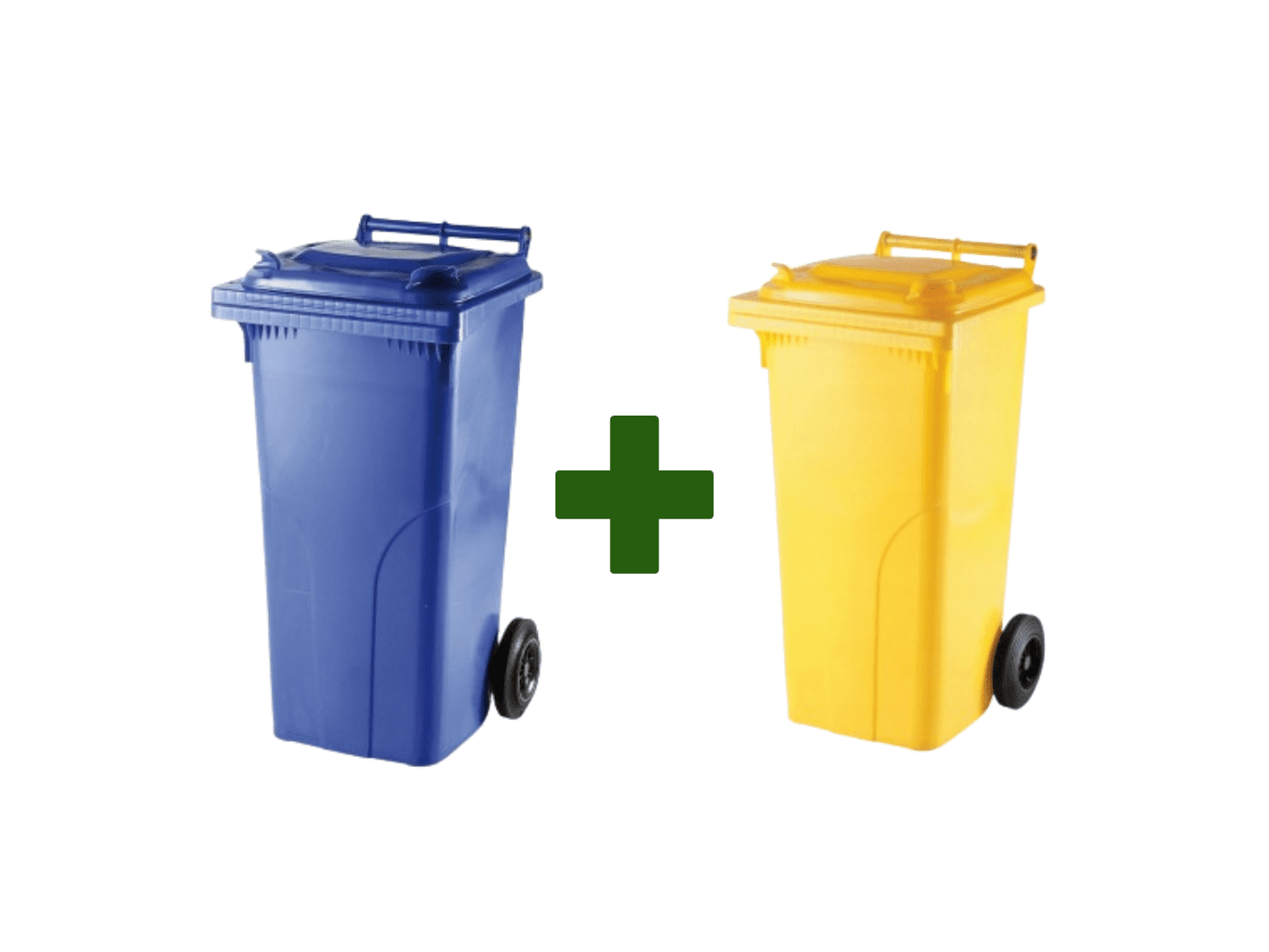 Akciový balíček - Popolnica Odpadová nádoba 120L Modrá + Žltá
