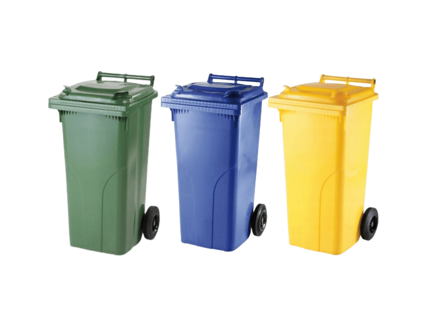 Akciový balíček - Popolnica Odpadová nádoba 120L Modrá + Žltá + Zelená