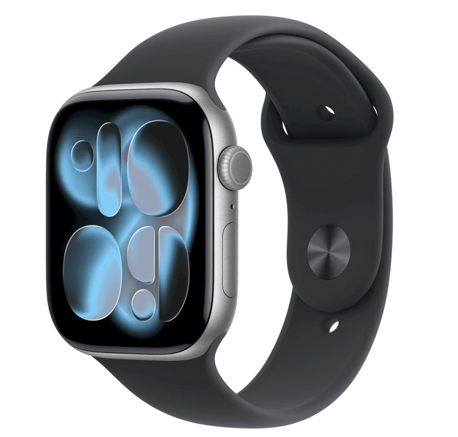 APPLE Watch 11 GPS + Cellular 42mm vesmírne šedý hliník - čierny športový remienok - S/M