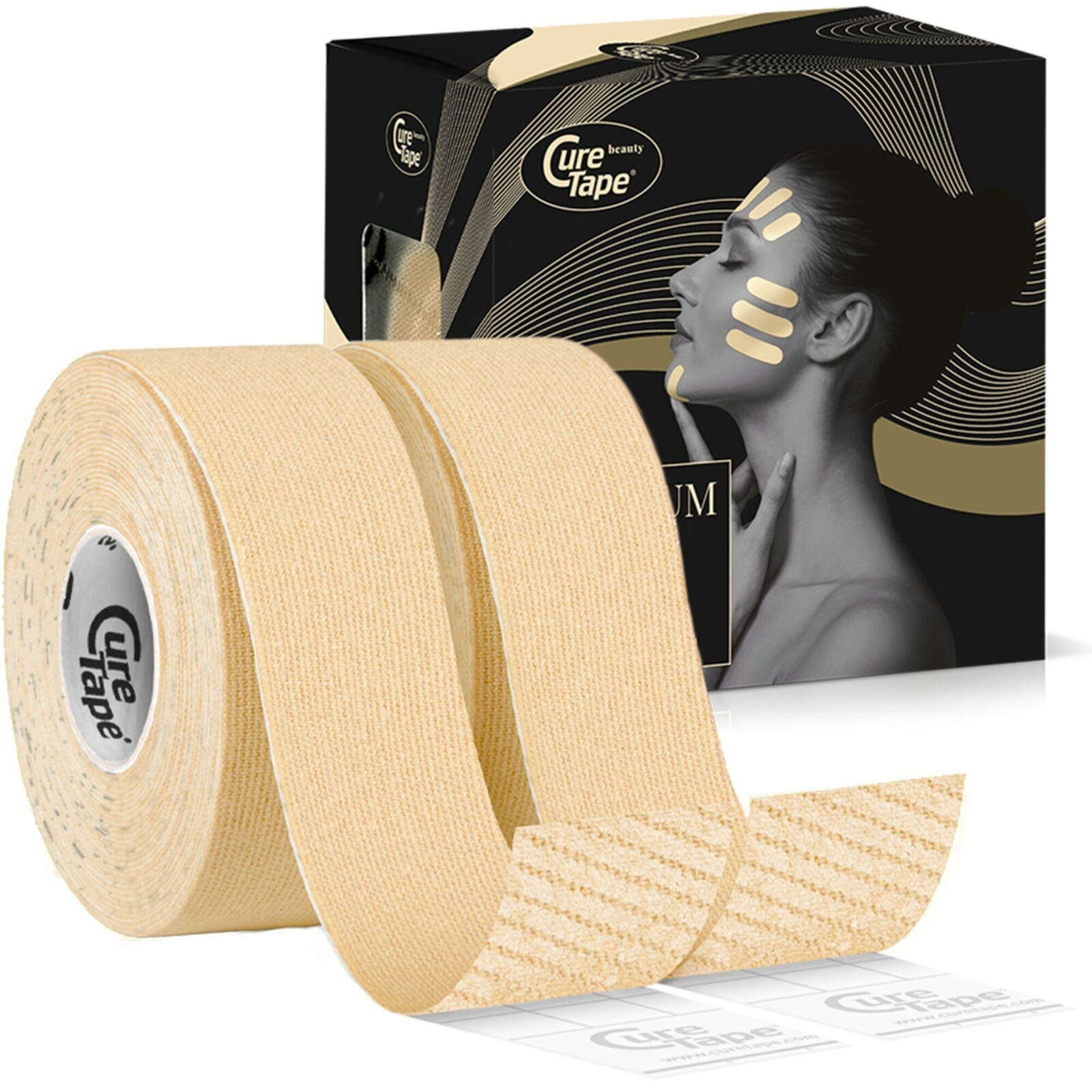 CureTape Kozmetický tejp Beauty 2,5 cm - 2 kusy