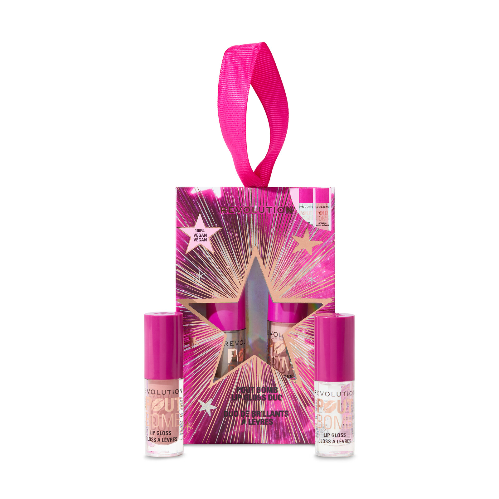 Revolution Darčeková sada Pout Bomb Plumping Mini Lip Gloss Pink