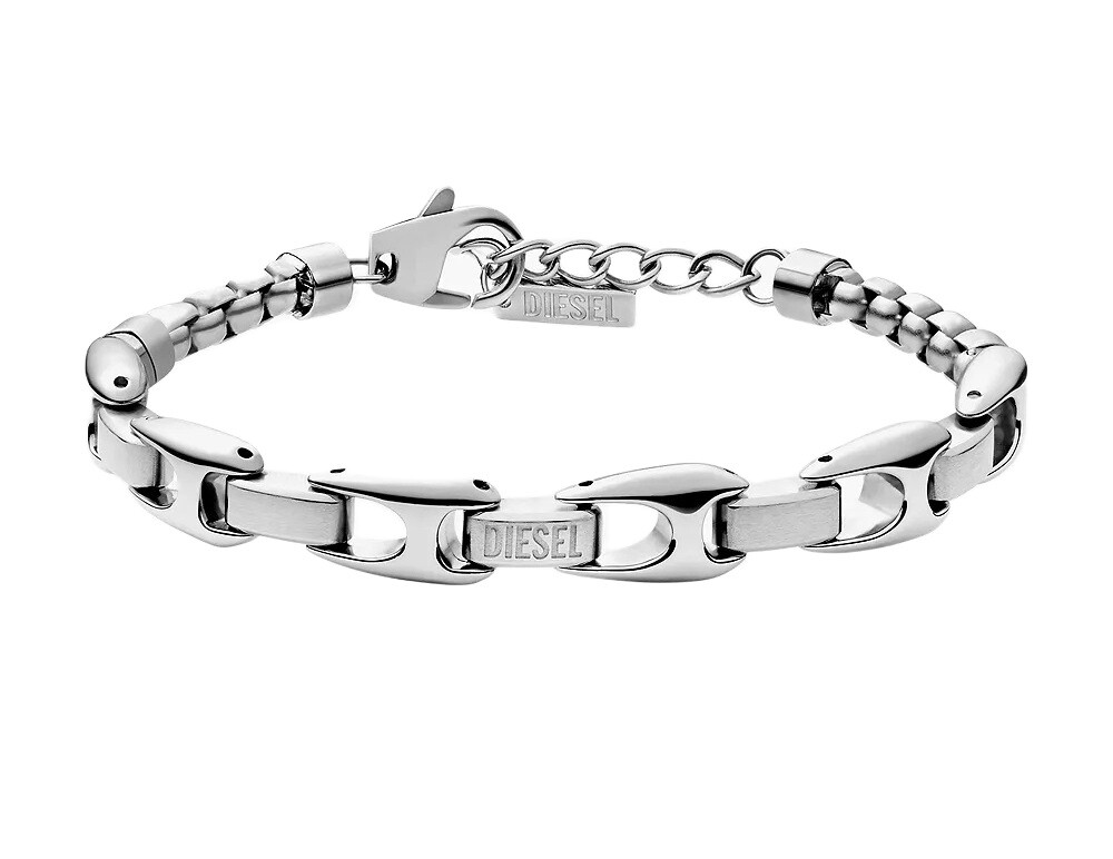 Diesel Moderný oceľový unisex náramok DX1633040