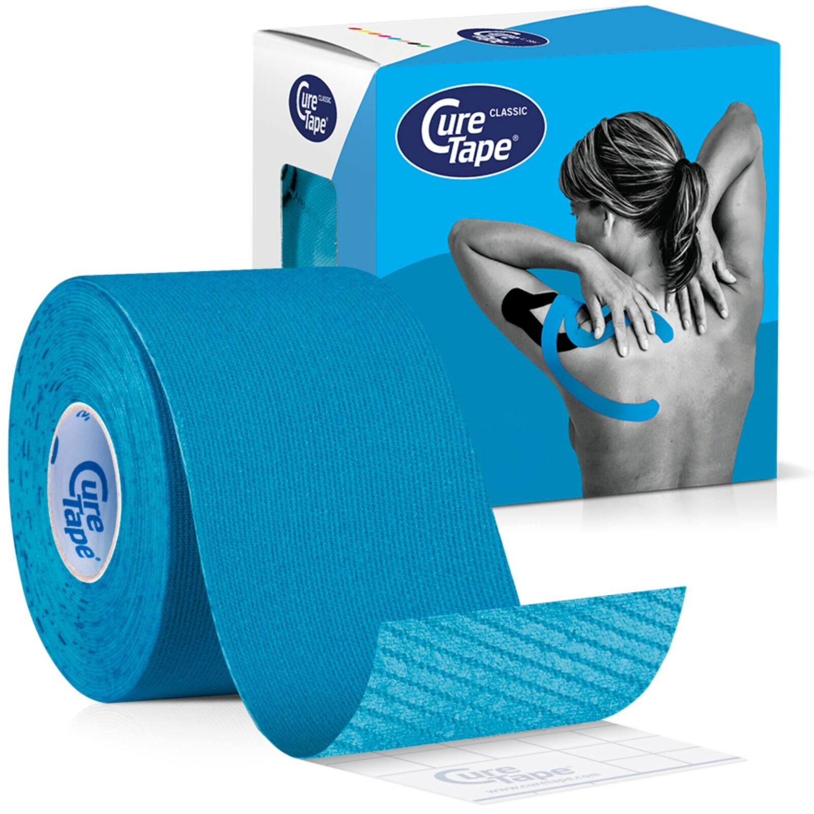 CureTape Kineziologický tejp Classic Blue 5 cm x 5 m