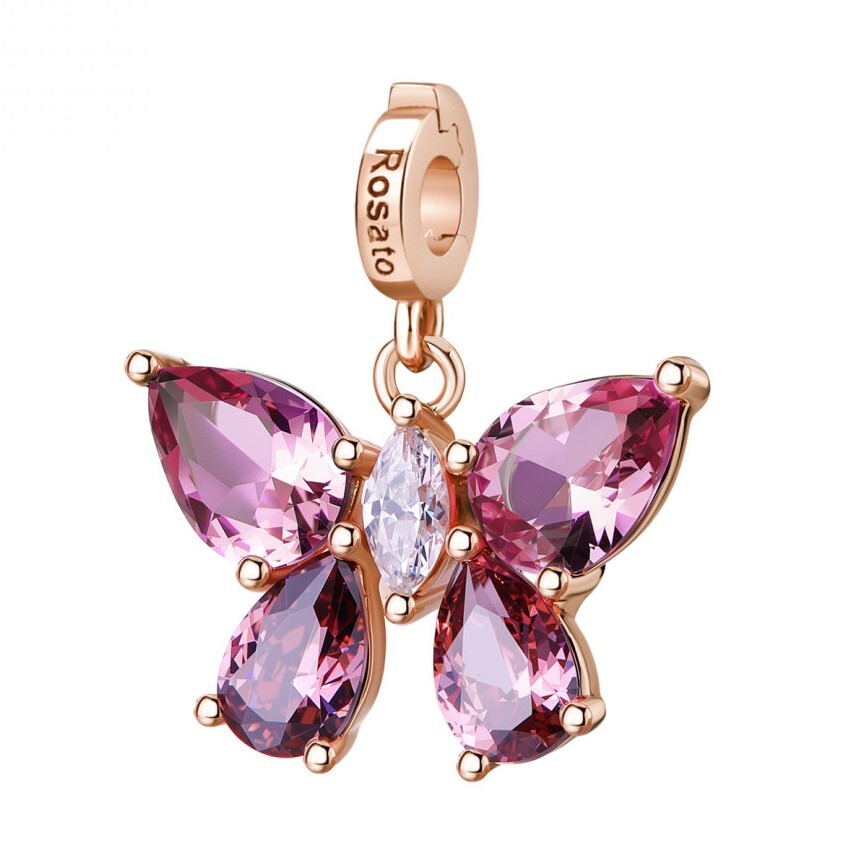 Rosato Úchvatný pozlátený prívesok Motýlik Storie RZLE089