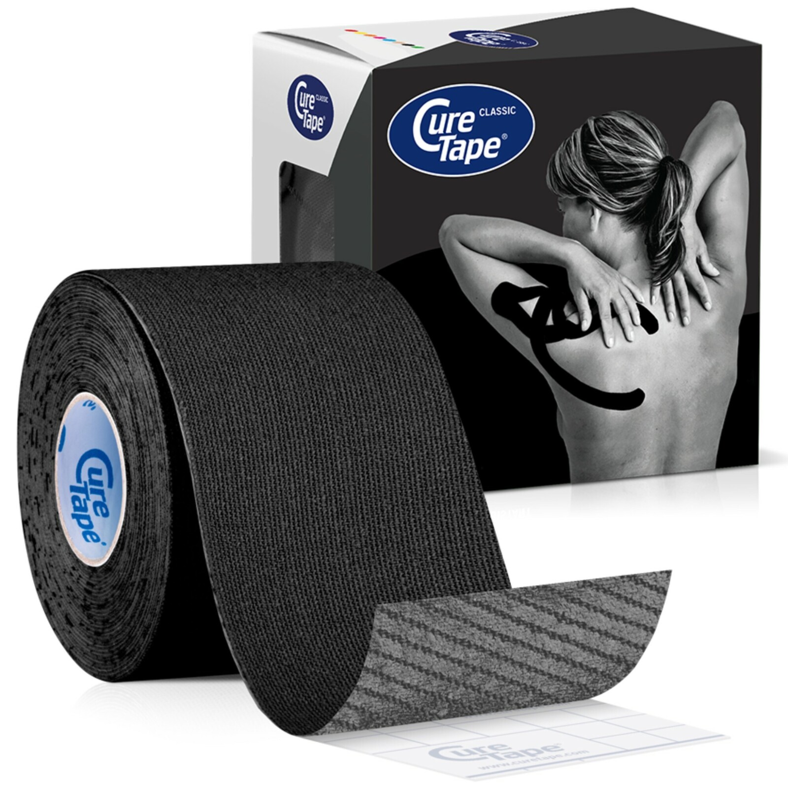 CureTape Kineziologický tejp Classic Black 5 cm x 5 m