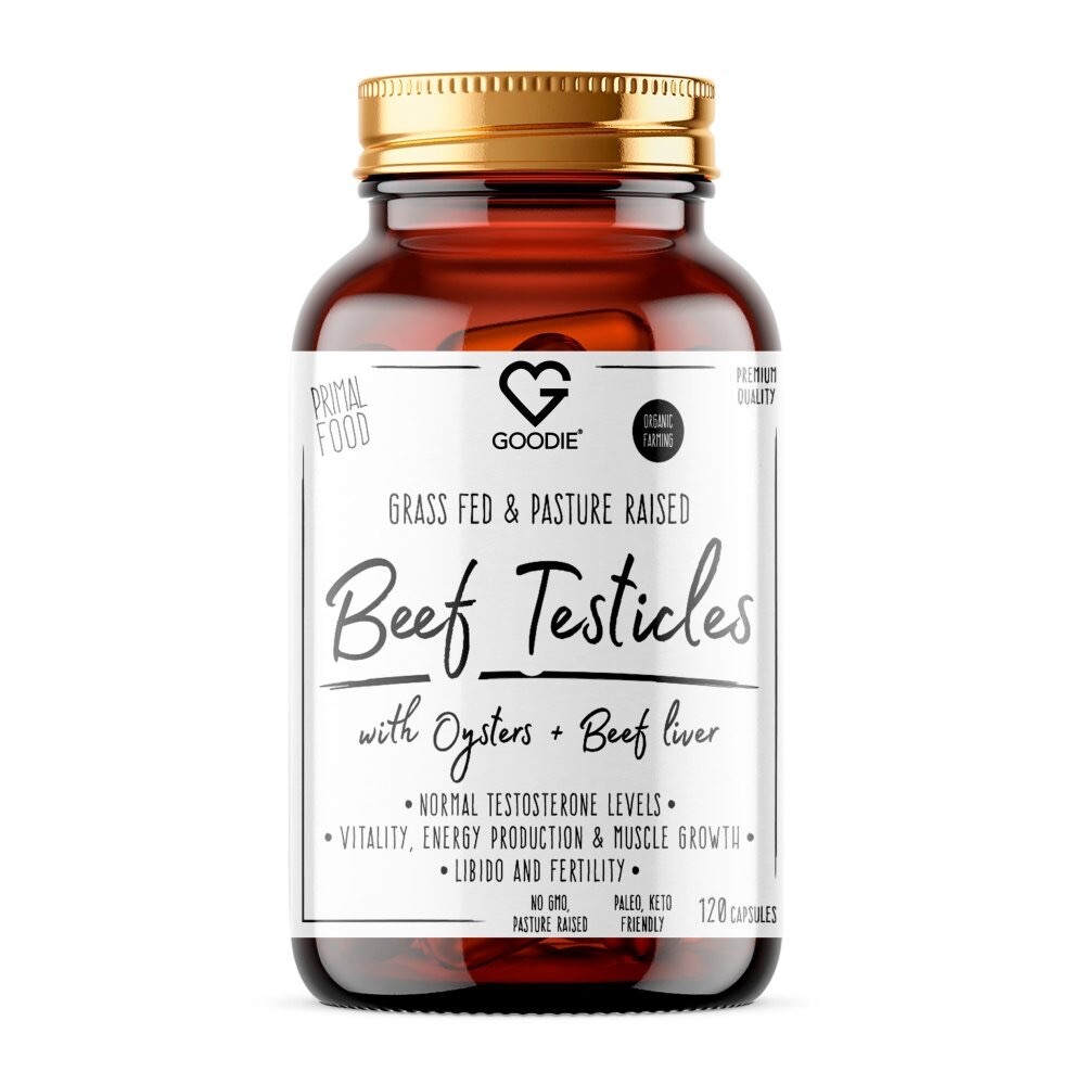 Goodie Býčie žľazy s ustricami a hovädzou pečeňou - Beef Testicals 120 kapsúl