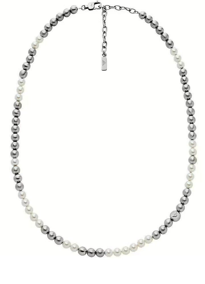 Emporio Armani Pánsky náhrdelník s umelými perličkami EGS3176040