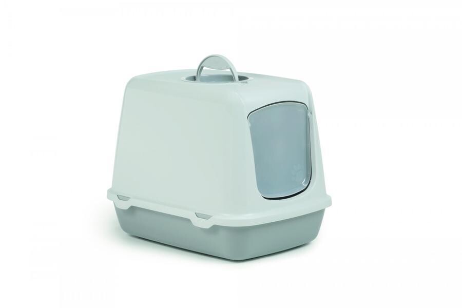 Savic toaleta pre mačky Oscar - biela/svetlošedá