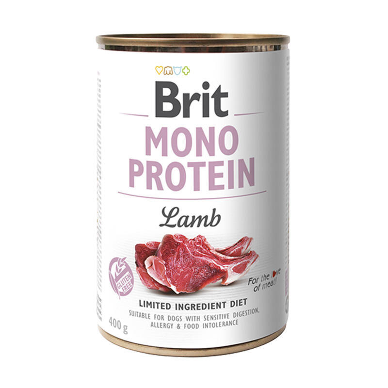 Výhodné balenie Brit Mono Protein 12 x 400 g  - jahňacie