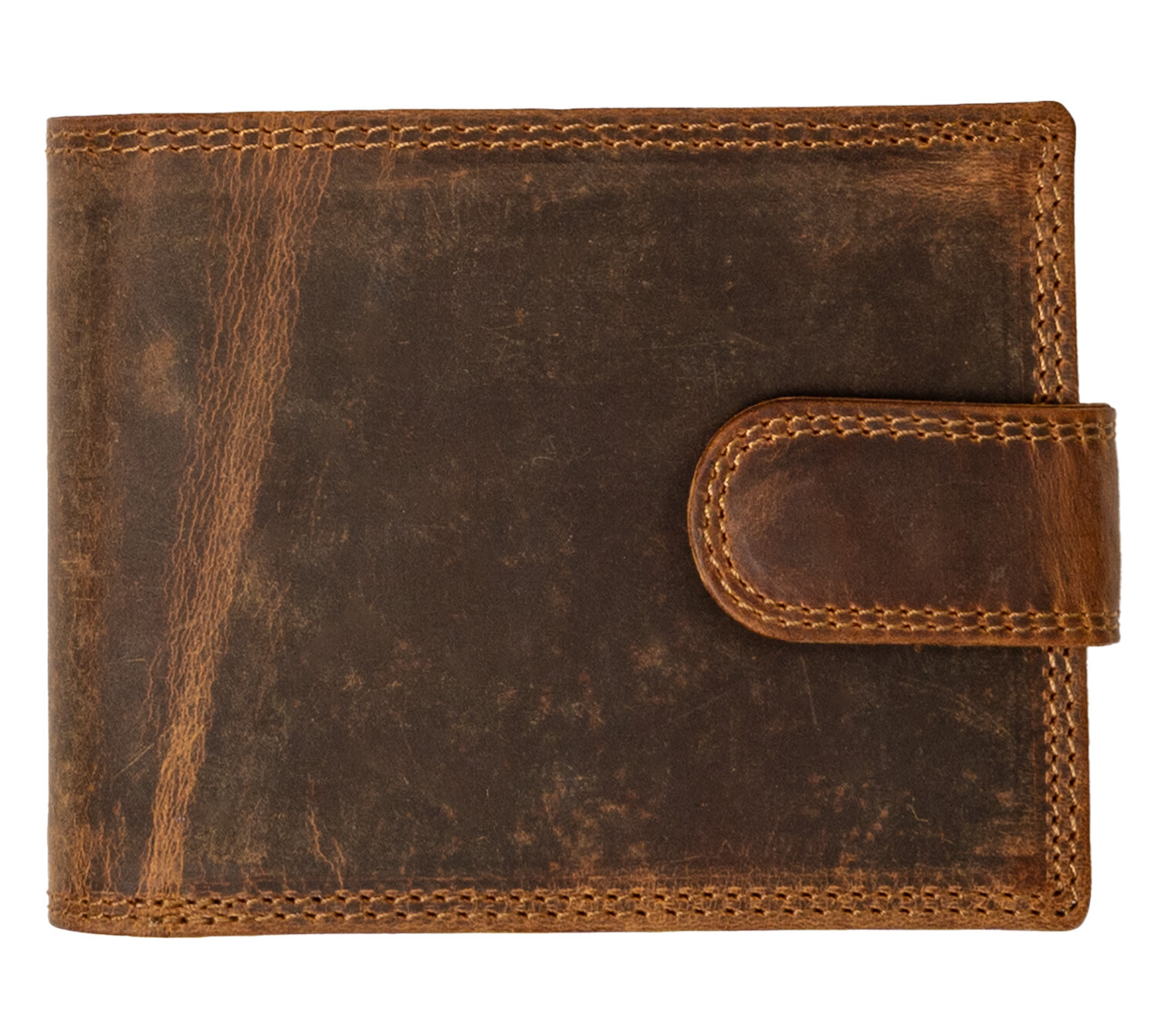 HL Kožená pánska peňaženka s prackou - hnedá