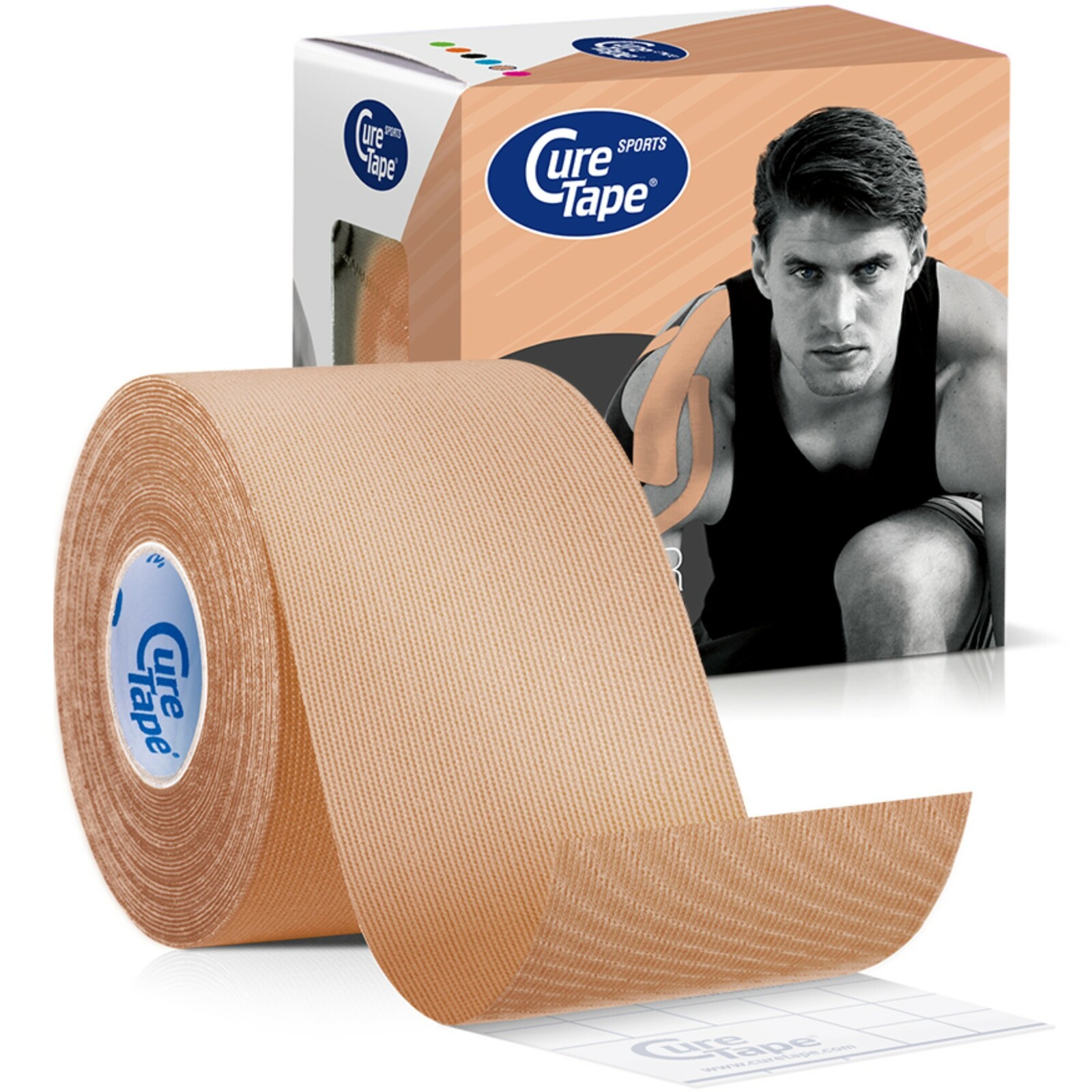 CureTape Kineziologický tejp Sports Beige 5 cm x 5 m