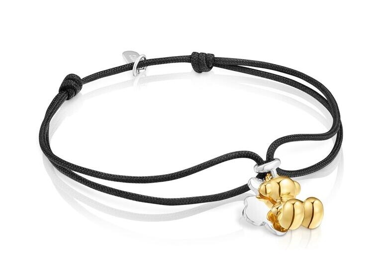 Tous Čierny nylonový náramok s medvedíkmi Bold Bear 1004458200