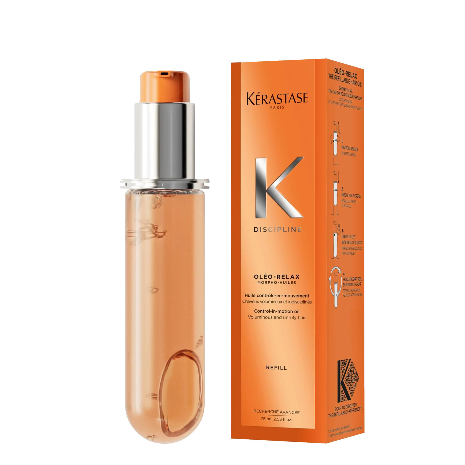 Kérastase Náhradná náplň do oleja na vlasy Discipline (Control-In-Motion Oil) 75 ml
