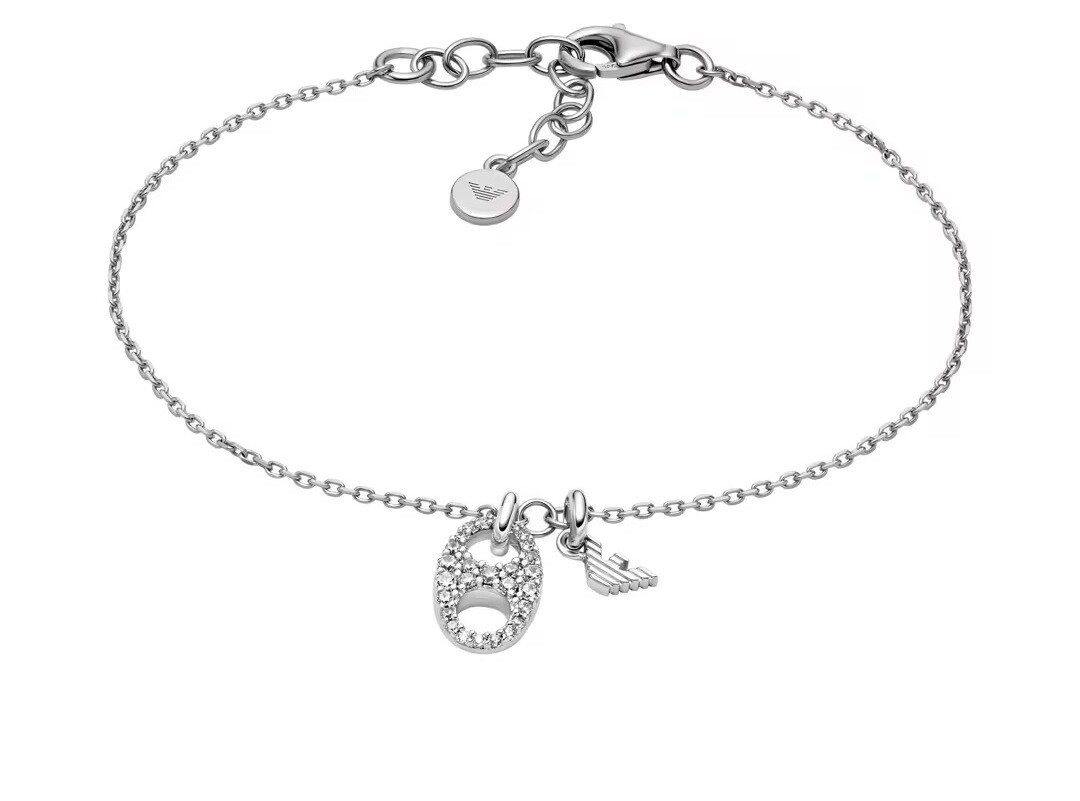 Emporio Armani Dámsky strieborný náramok s kubickými zirkónmi EG3631040