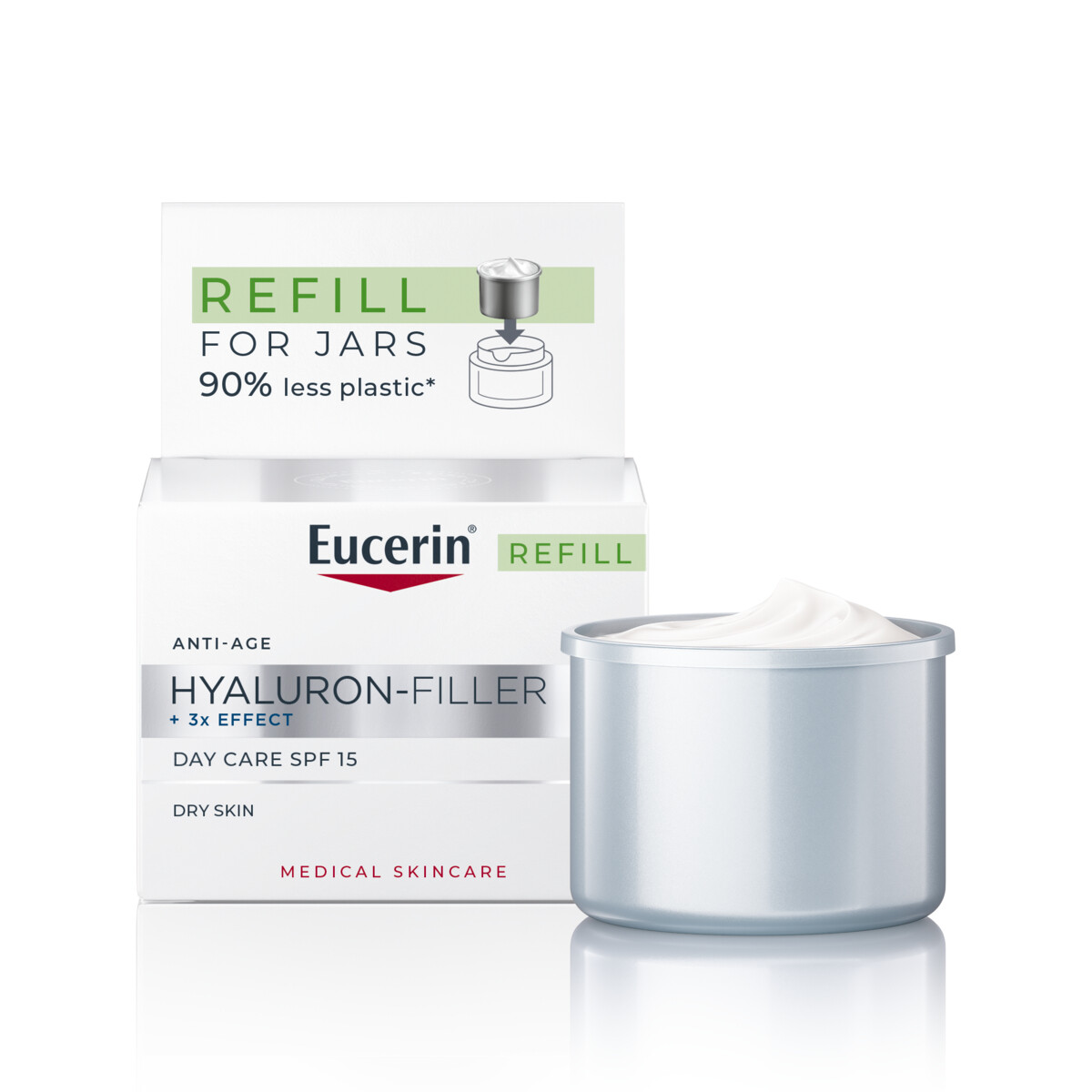 Eucerin Náplň do krému pre zrelú pleť SPF 15 Hyaluron-Filler+3x Effect (Day Care Refill) 50 ml