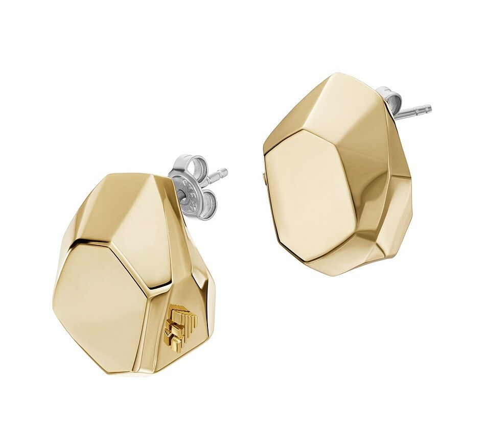 Emporio Armani Masívne pozlátené náušnice EGS3195710