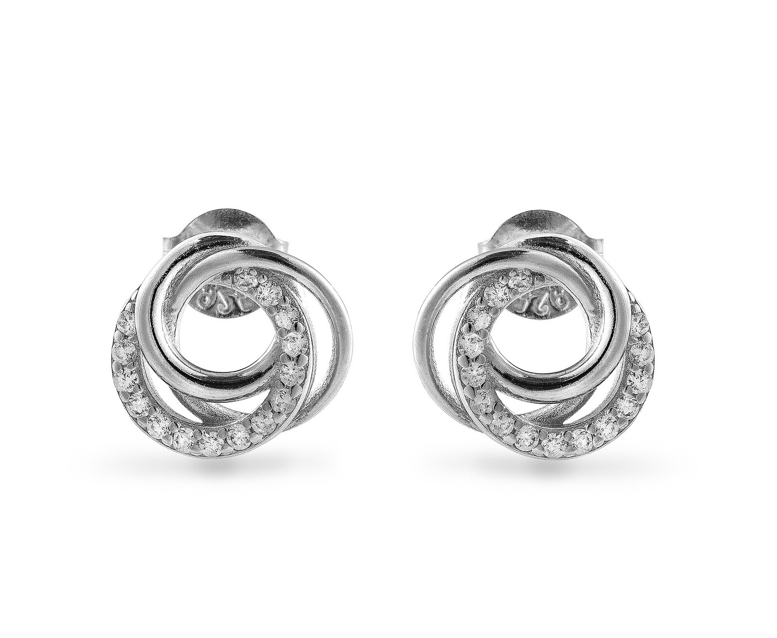 AGAIN Jewelry Nestarnúce strieborné náušnice s kubickými zirkónmi AJNS0068