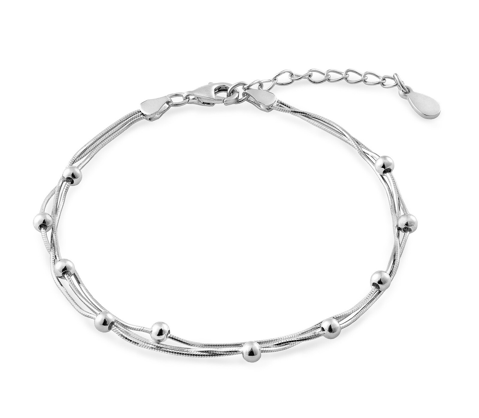 AGAIN Jewelry Trojitý strieborný náramok pre ženy Hádok AJNR0023