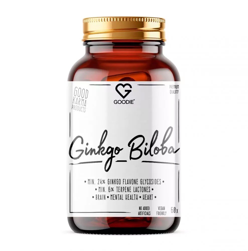 Goodie Ginkgo Biloba - prémiový extrakt min. 24% ginkgo glykozidy 60 kapsúl