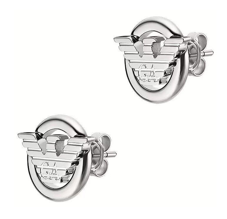 Emporio Armani Moderné oceľové náušnice kôstky EGS3238040