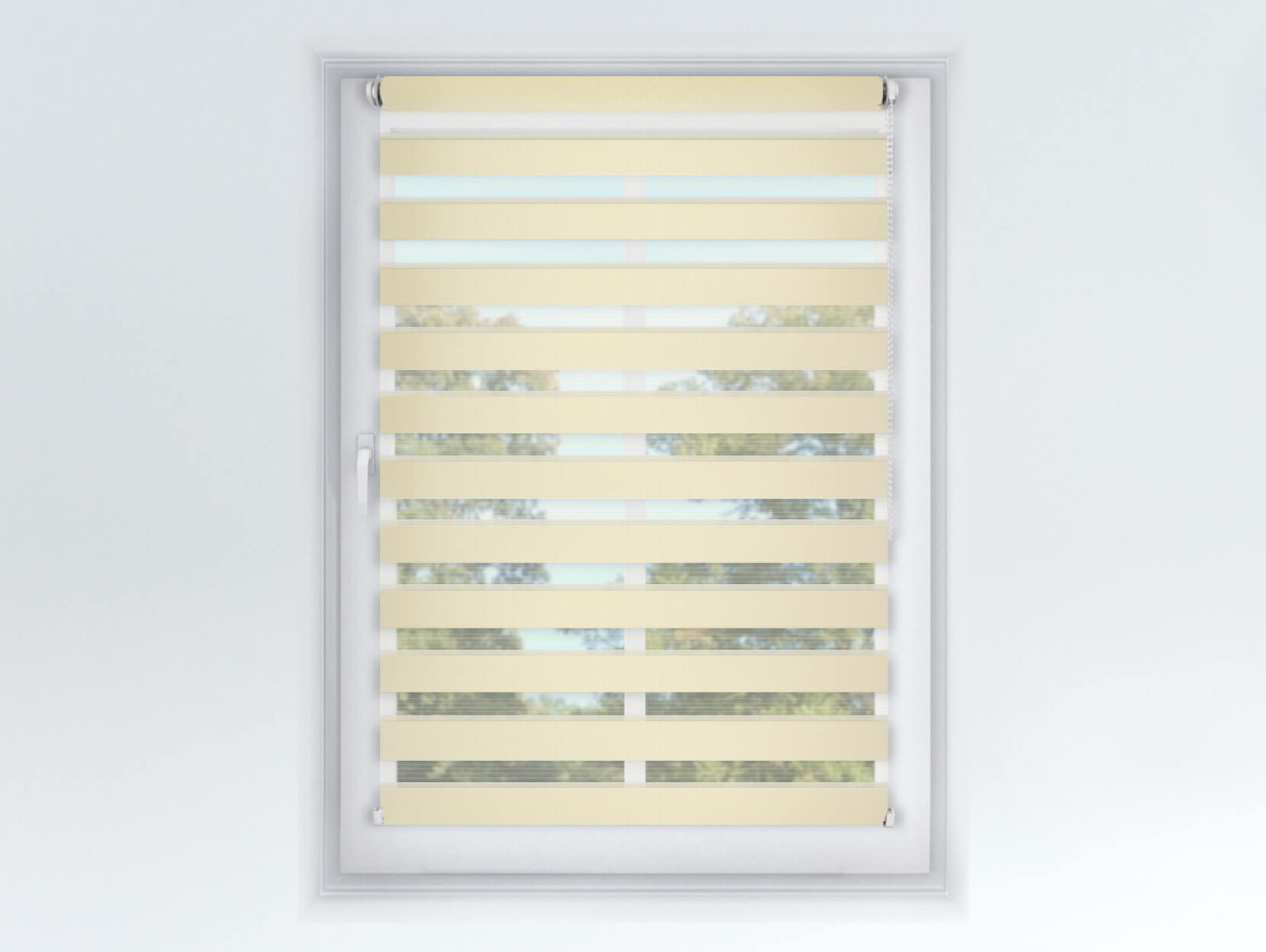 FEXI Roleta Deň a noc, Origin slim vanilka, A 036 Šírka rolety: 30 cm, Výška rolety: 150 cm, Strana a farba mechanizmu: Ľavá - Biela