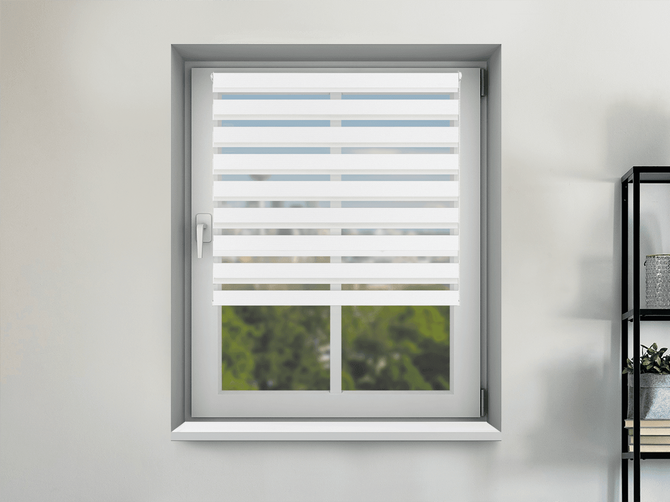 FEXI Roleta Deň a noc, Originál, Biela, E 090 Šírka rolety: 30 cm, Výška rolety: 150 cm, Strana a barva mechanismu: Ľavá - Biela