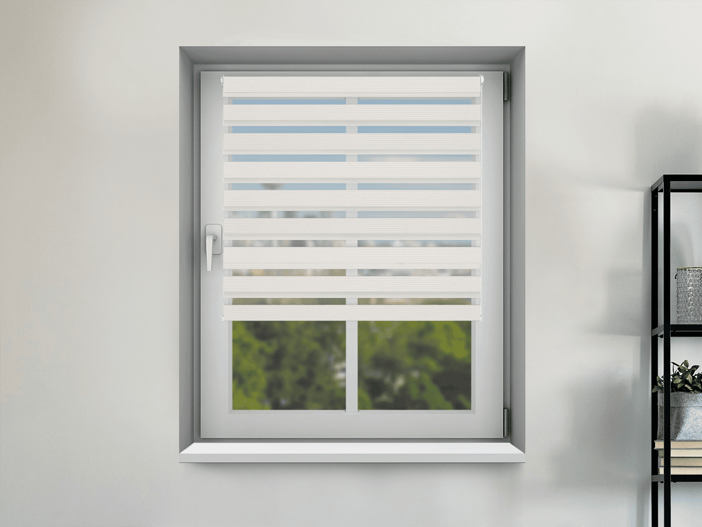 FEXI Roleta Deň a noc, Originál, Slonová kosť, E 091 Šírka rolety: 30 cm, Výška rolety: 150 cm, Strana a barva mechanismu: Ľavá - Biela