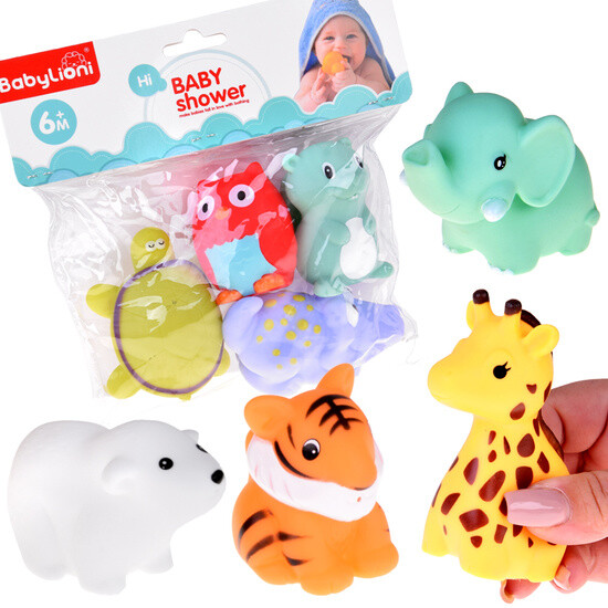 Gumové zvieratká do vane - 4 ks set