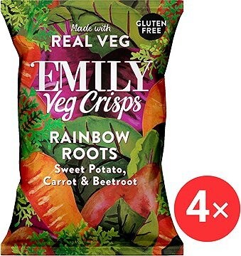Emily Veg Crisps, Zeleninové chipsy 4× 30 g